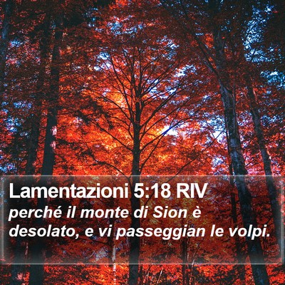 Lamentazioni 5:18 RIV Bible Verse Image