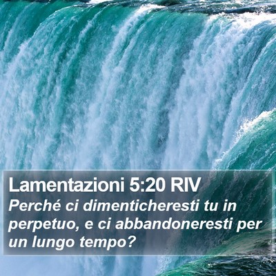 Lamentazioni 5:20 RIV Bible Verse Image