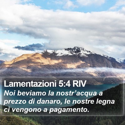 Lamentazioni 5:4 RIV Bible Verse Image