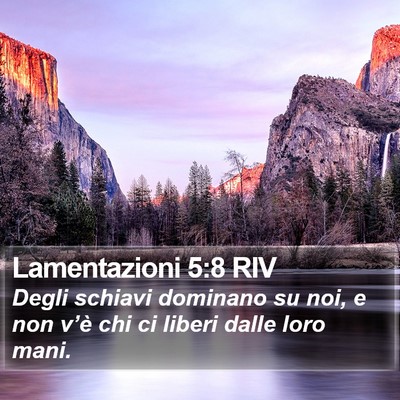 Lamentazioni 5:8 RIV Bible Verse Image
