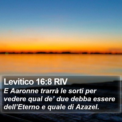 Levitico 16:8 RIV Bible Verse Image