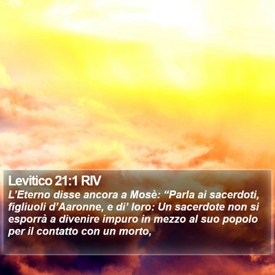 Levitico 21:1 RIV Bible Verse Image