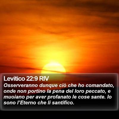 Levitico 22:9 RIV Bible Verse Image