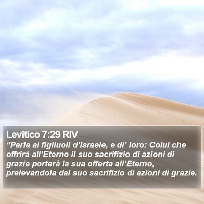 Levitico 7:29 RIV Bible Verse Image