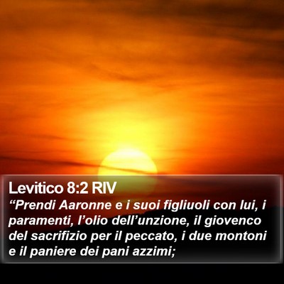 Levitico 8:2 RIV Bible Verse Image