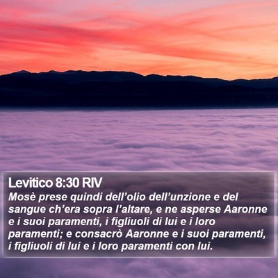 Levitico 8:30 RIV Bible Verse Image
