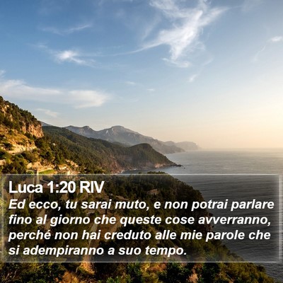Luca 1:20 RIV Bible Verse Image