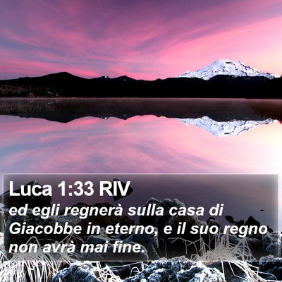 Luca 1:33 RIV Bible Verse Image