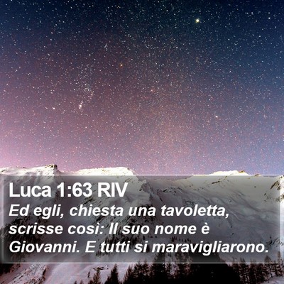 Luca 1:63 RIV Bible Verse Image