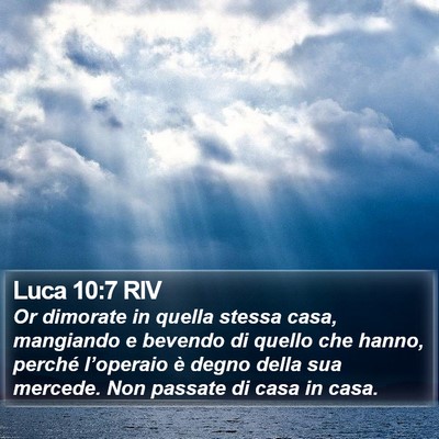 Luca 10:7 RIV Bible Verse Image