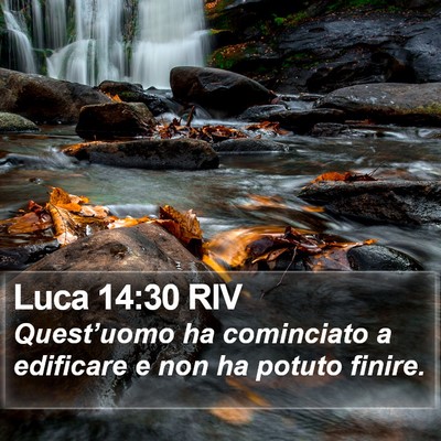 Luca 14:30 RIV Bible Verse Image