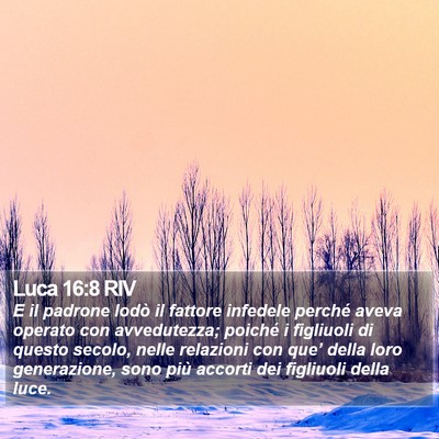 Luca 16:8 RIV Bible Verse Image