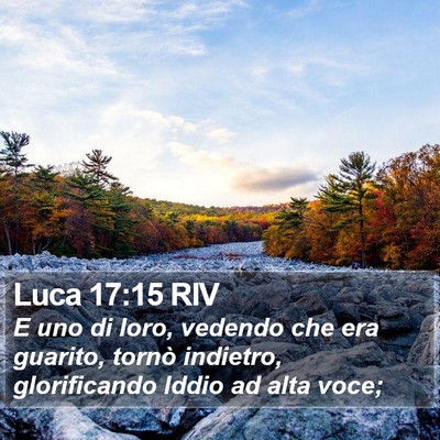 Luca 17:15 RIV Bible Verse Image