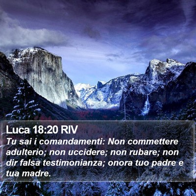 Luca 18:20 RIV Bible Verse Image