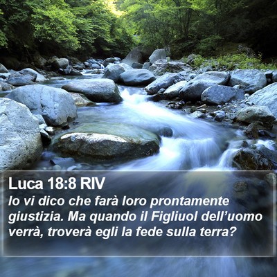 Luca 18:8 RIV Bible Verse Image