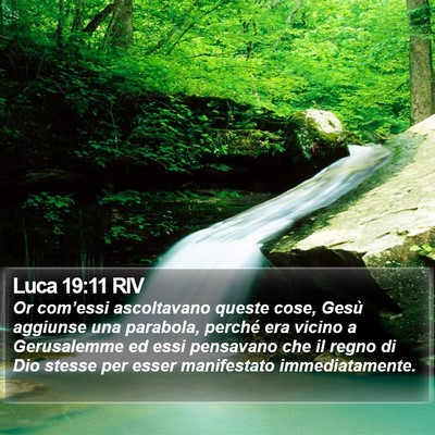 Luca 19:11 RIV Bible Verse Image