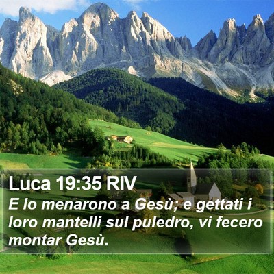 Luca 19:35 RIV Bible Verse Image
