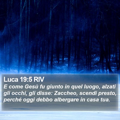 Luca 19:5 RIV Bible Verse Image