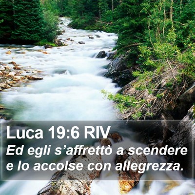 Luca 19:6 RIV Bible Verse Image