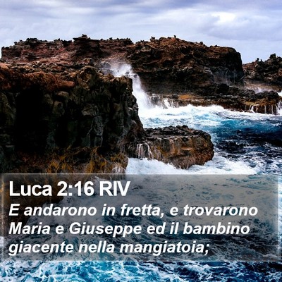 Luca 2:16 RIV Bible Verse Image