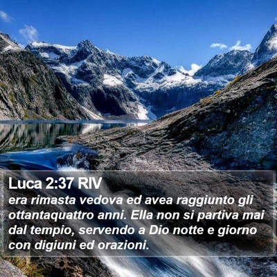 Luca 2:37 RIV Bible Verse Image