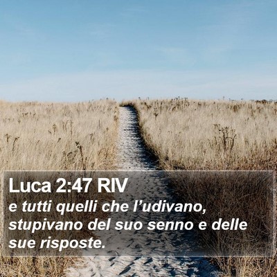 Luca 2:47 RIV Bible Verse Image