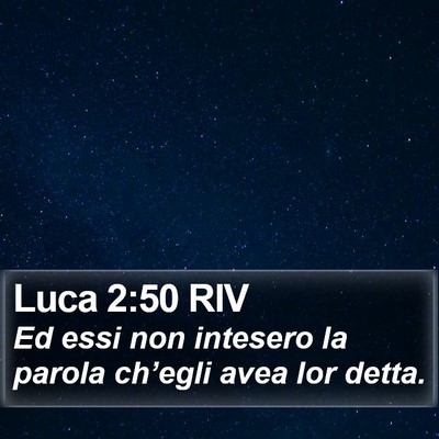 Luca 2:50 RIV Bible Verse Image