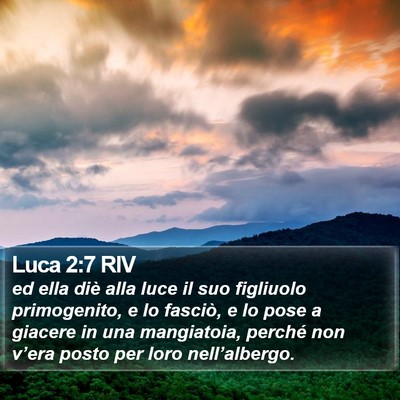 Luca 2:7 RIV Bible Verse Image