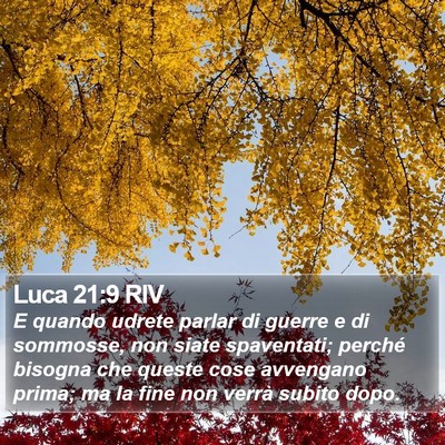 Luca 21:9 RIV Bible Verse Image