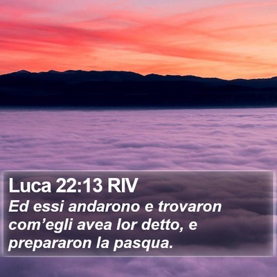 Luca 22:13 RIV Bible Verse Image