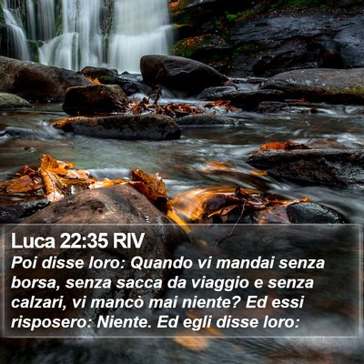 Luca 22:35 RIV Bible Verse Image