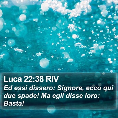 Luca 22:38 RIV Bible Verse Image