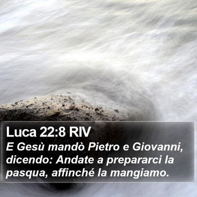 Luca 22:8 RIV Bible Verse Image