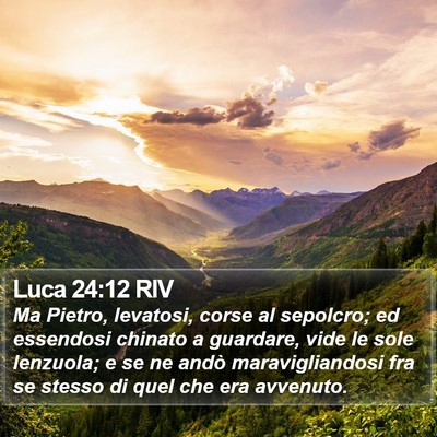 Luca 24:12 RIV Bible Verse Image