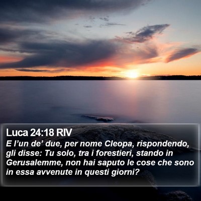 Luca 24:18 RIV Bible Verse Image