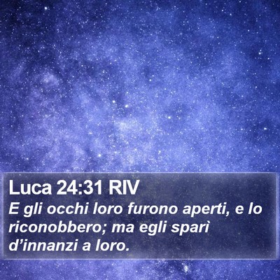 Luca 24:31 RIV Bible Verse Image