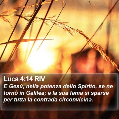 Luca 4:14 RIV Bible Verse Image