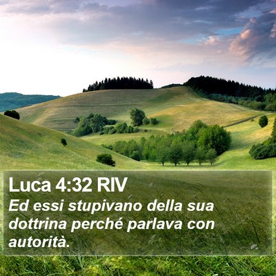 Luca 4:32 RIV Bible Verse Image