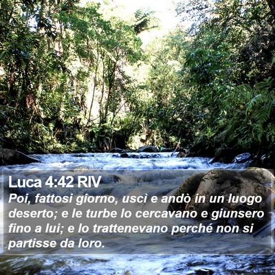 Luca 4:42 RIV Bible Verse Image