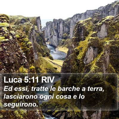 Luca 5:11 RIV Bible Verse Image