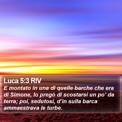 Luca 5:3 RIV Bible Verse Image