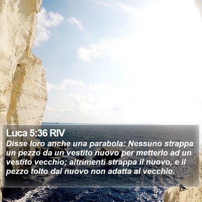 Luca 5:36 RIV Bible Verse Image