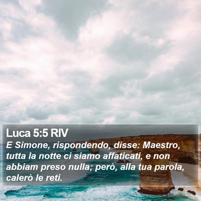 Luca 5:5 RIV Bible Verse Image