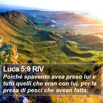 Luca 5:9 RIV Bible Verse Image