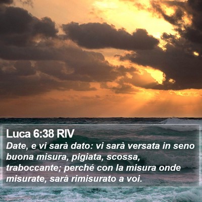 Luca 6:38 RIV Bible Verse Image