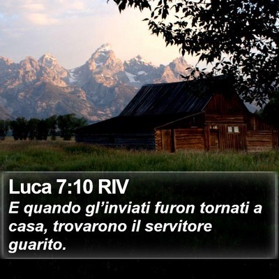 Luca 7:10 RIV Bible Verse Image