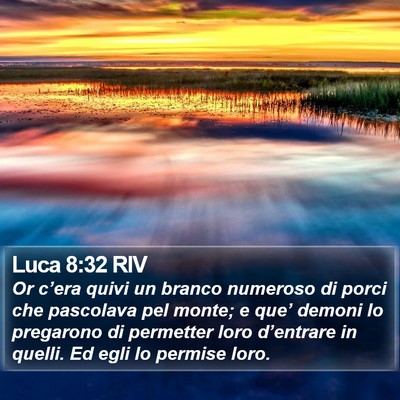 Luca 8:32 RIV Bible Verse Image