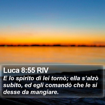 Luca 8:55 RIV Bible Verse Image