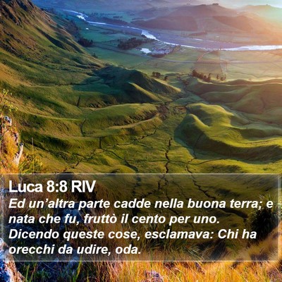 Luca 8:8 RIV Bible Verse Image