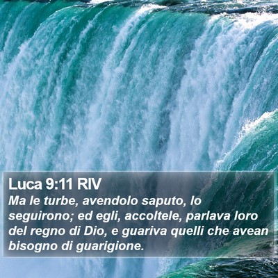 Luca 9:11 RIV Bible Verse Image